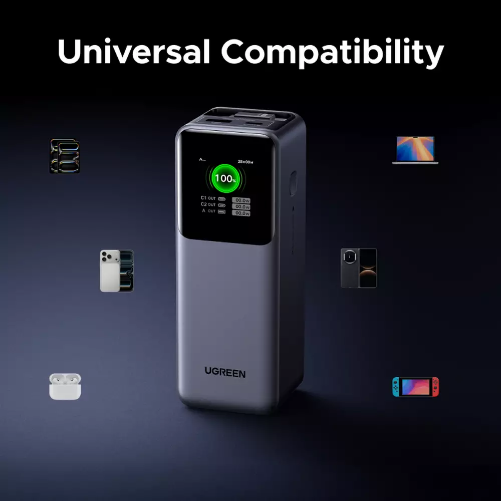 Universal compatibility across laptops, tablets, phones